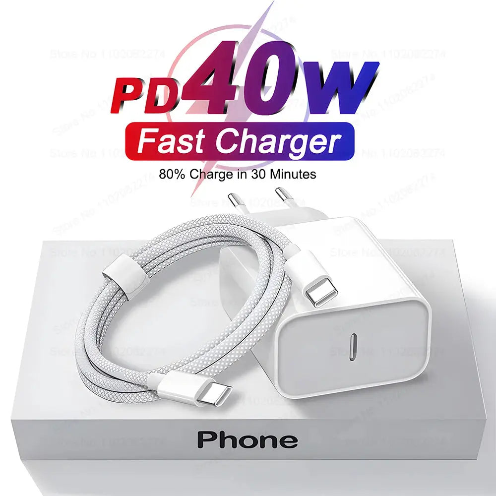 PD 40W Fast Charger for iPhone and iPad ryshop